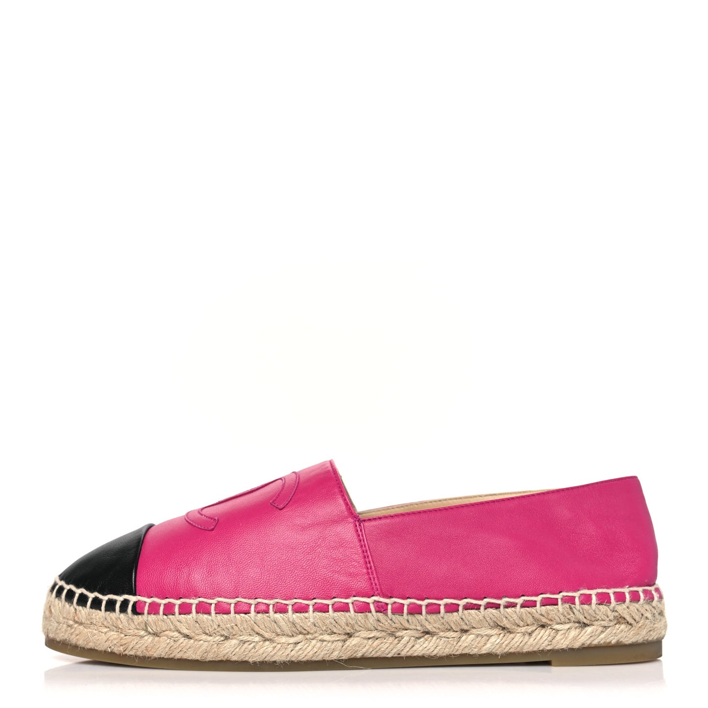 Lambskin CC Espadrilles 40 Fuchsia Black