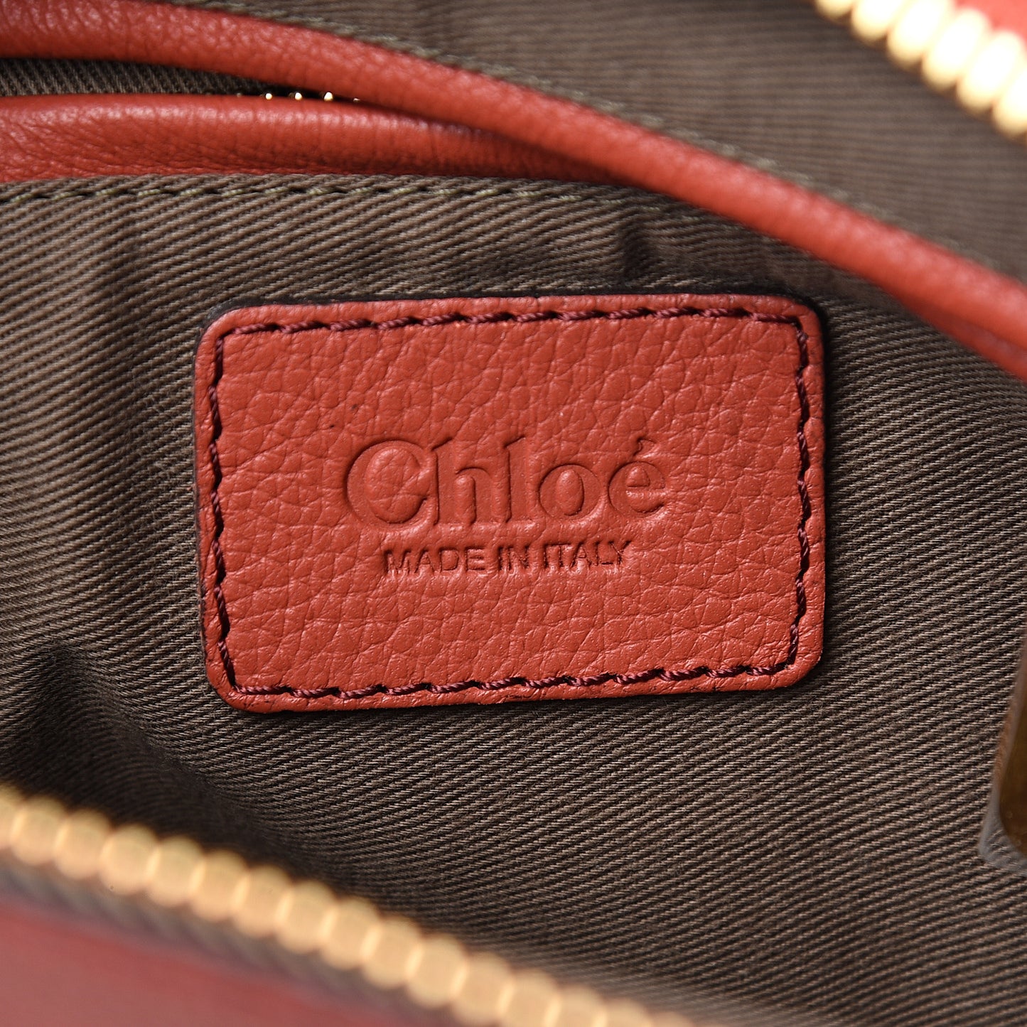 Calfskin Medium Marcie Satchel Terracotta Red