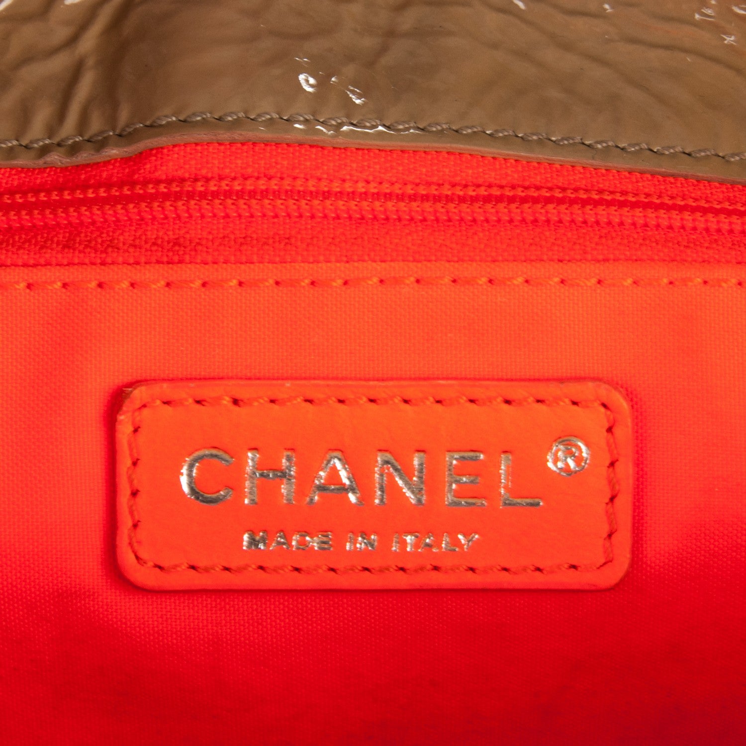 Chanel Patent Quilted Day Glo Flap Bag Beige 6 of 7