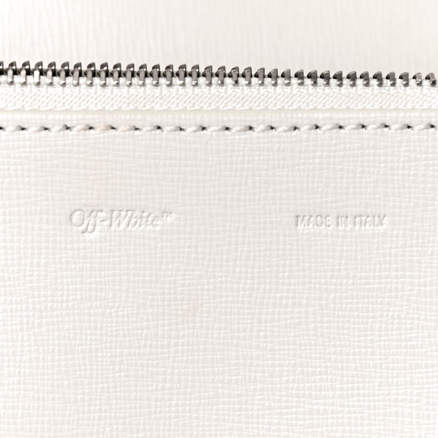 Off-White Saffiano Striped Diag Binder Flap Bag White Black 7 of 14