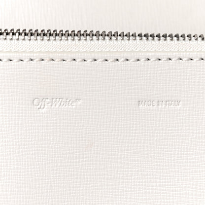 Off-White Saffiano Striped Diag Binder Flap Bag White Black 7 of 14