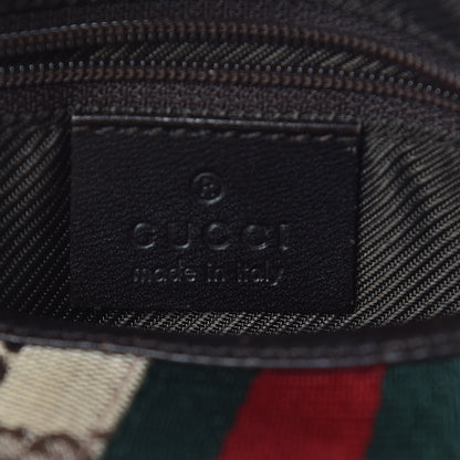 Gucci Monogram Web Small Jackie O Hobo Dark Brown 8 of 9