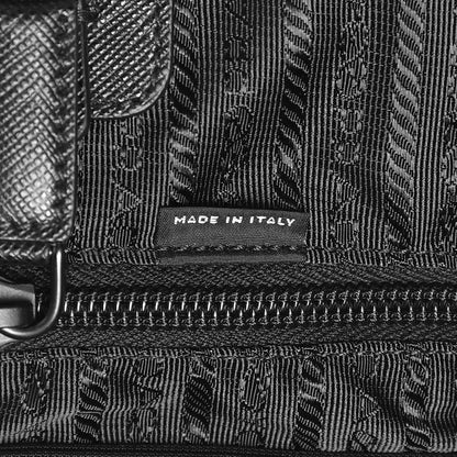 Prada Tessuto Nylon Saffiano Trolley Luggage Black 7 of 10