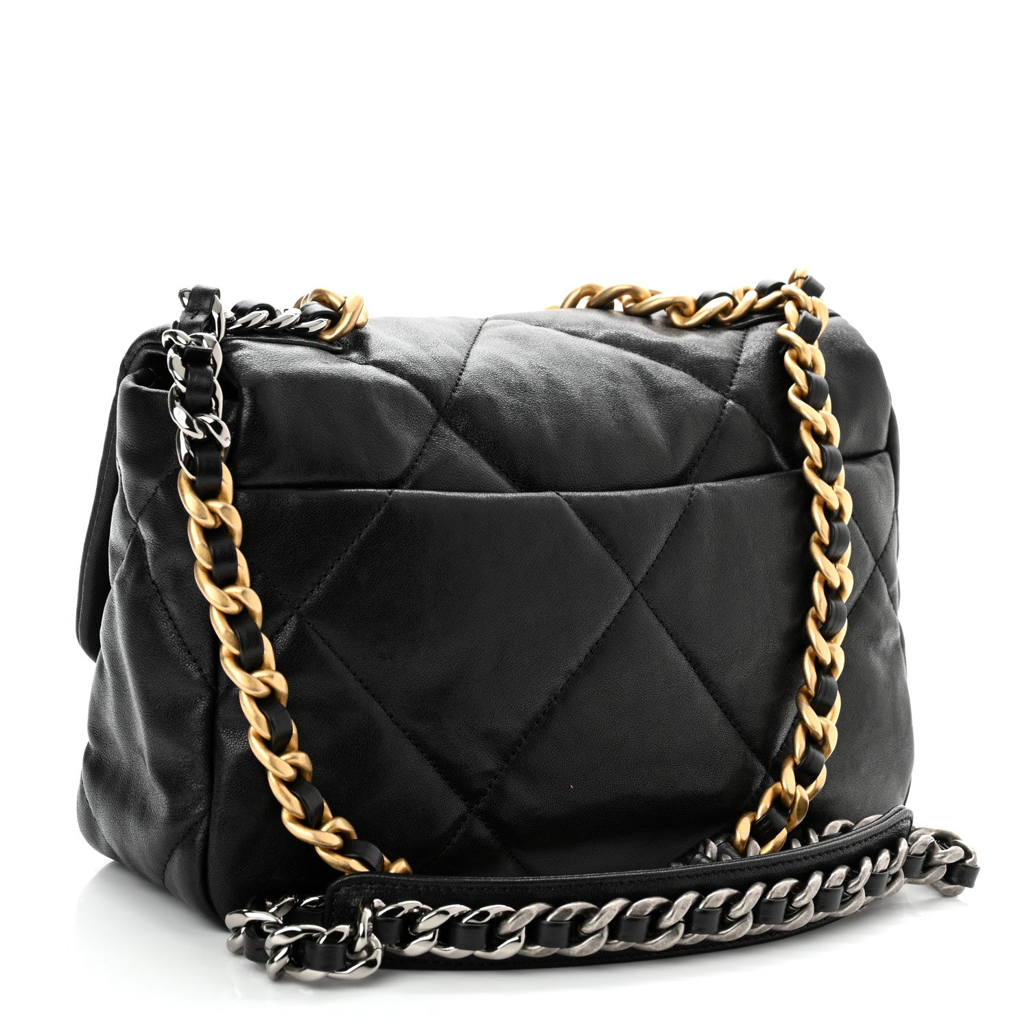 Chanel Goatskin Quilted Medium Chanel 19 Flap Black 3 of 11