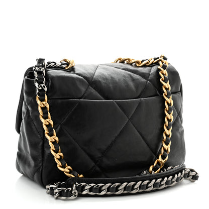 Chanel Goatskin Quilted Medium Chanel 19 Flap Black 3 of 11