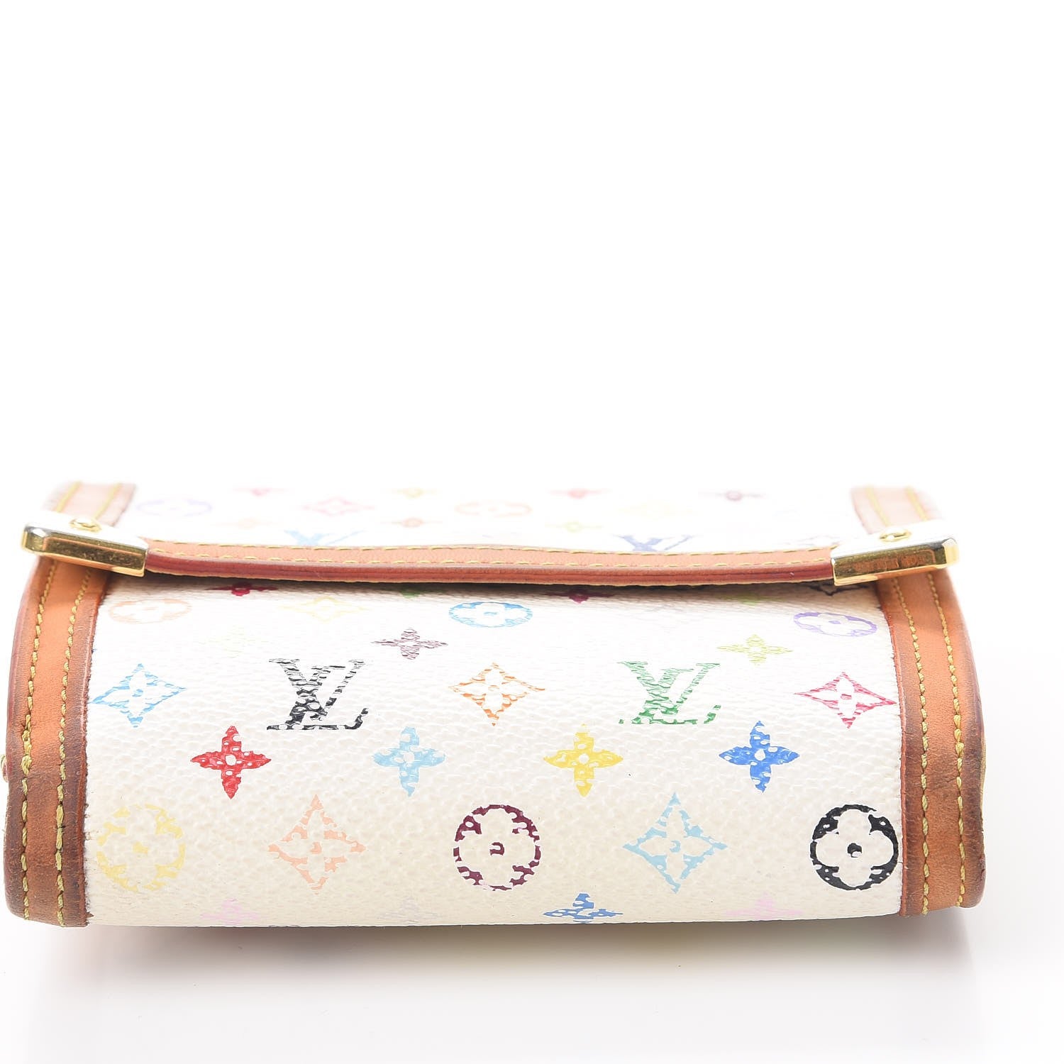 Louis Vuitton Monogram Multicolor Porte-Monnaie Billets Wallet White 25 of 28