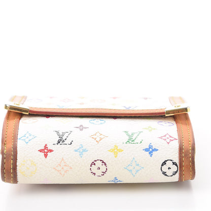 Louis Vuitton Monogram Multicolor Porte-Monnaie Billets Wallet White 25 of 28