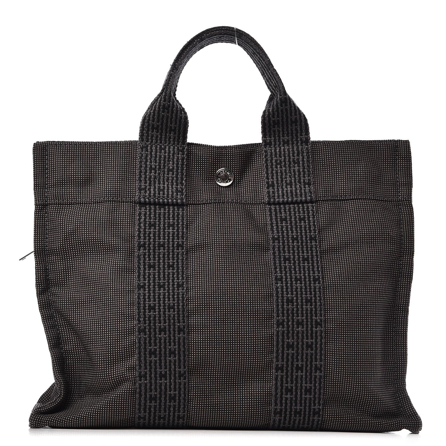 Hermes Canvas Herline PM Tote Grey 1 of 7