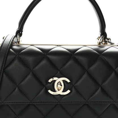 Chanel Lambskin Quilted Small Trendy CC Dual Handle Flap Bag Black 7 of 10