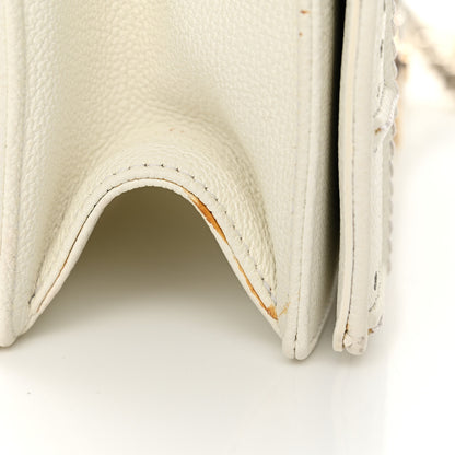 Christian Dior Grained Calfskin Perforated Diorama Flap Bag Latte 17 of 19