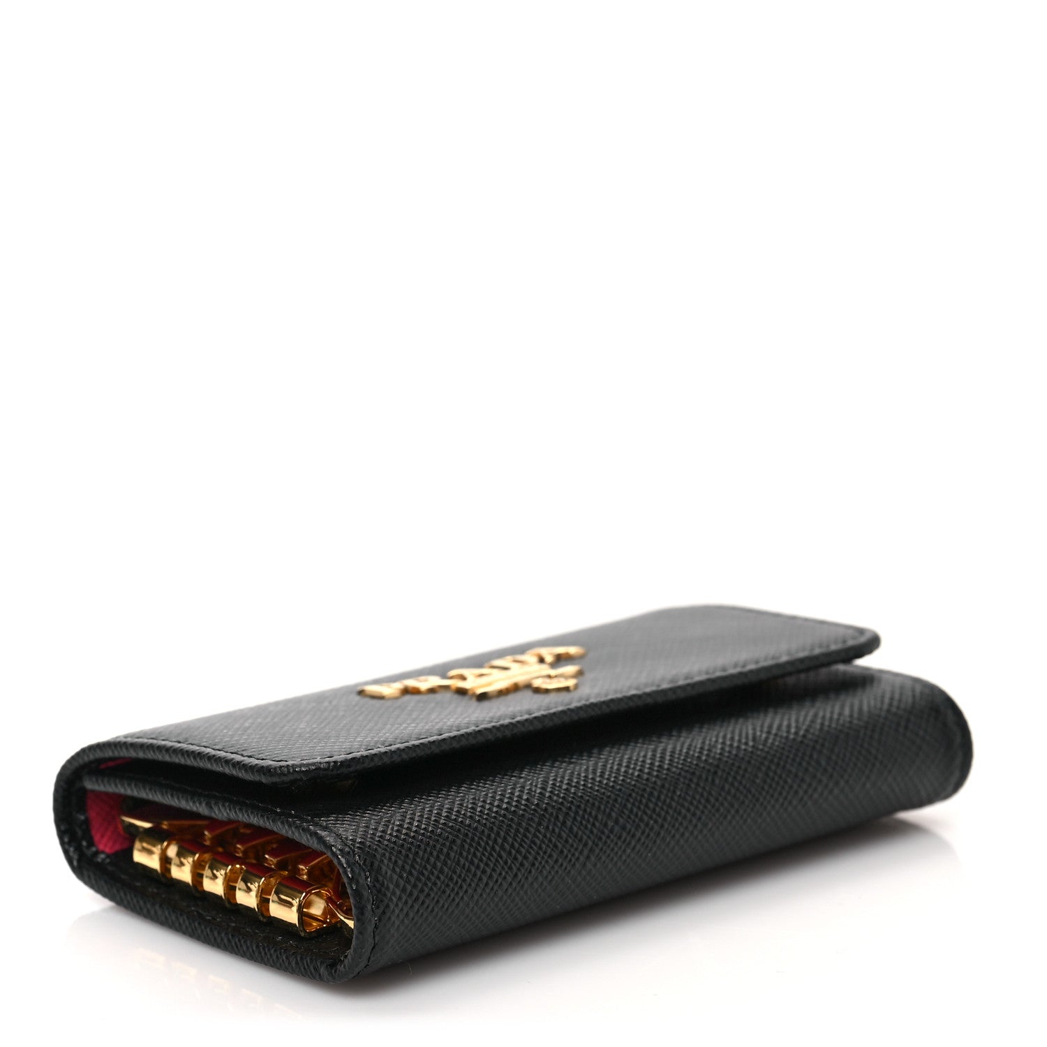 Prada Saffiano Metal 6 Key Holder Black 6 of 6