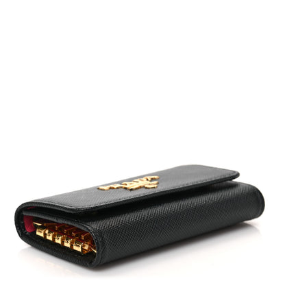 Prada Saffiano Metal 6 Key Holder Black 6 of 6