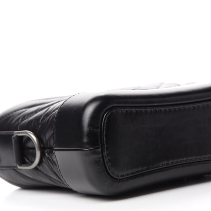 Chanel Aged Calfskin Chevron Quilted Small Gabrielle Hobo Black 6 of 11