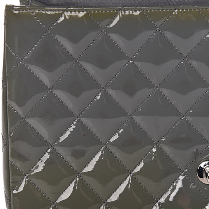 Chanel Patent Quilted Jumbo Single Flap Grey 10 of 18