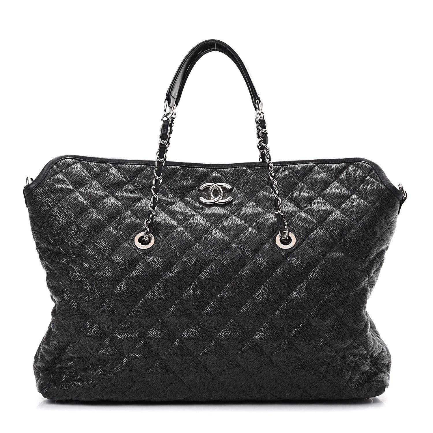 Chanel Caviar Quilted French Riviera Shouler Bag Black 1 of 14