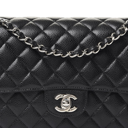 Chanel Caviar Quilted Medium Double Flap Black 9 of 10