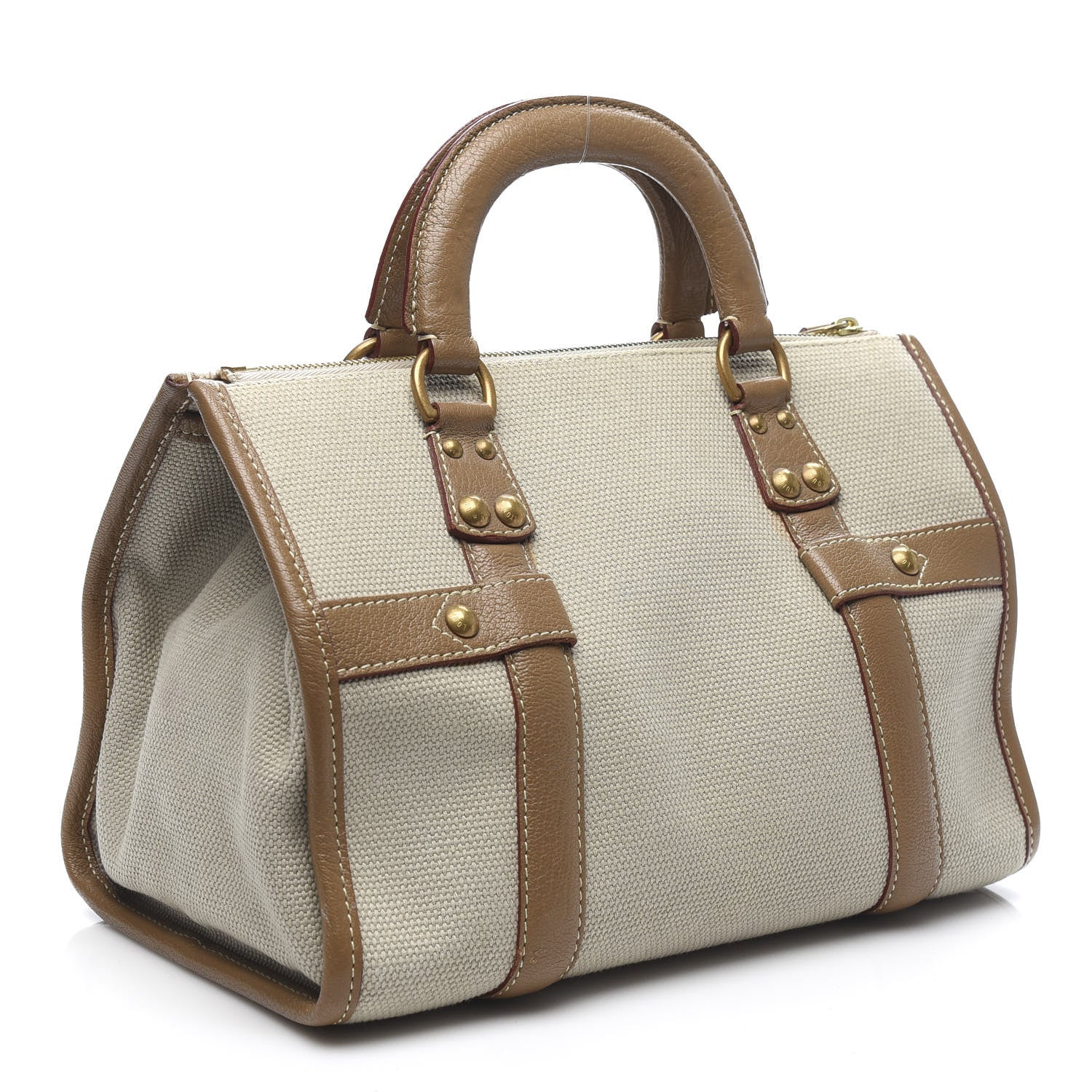 Louis Vuitton Toile Trianon Sac Neverfull Weekender 30 Beige 3 of 12