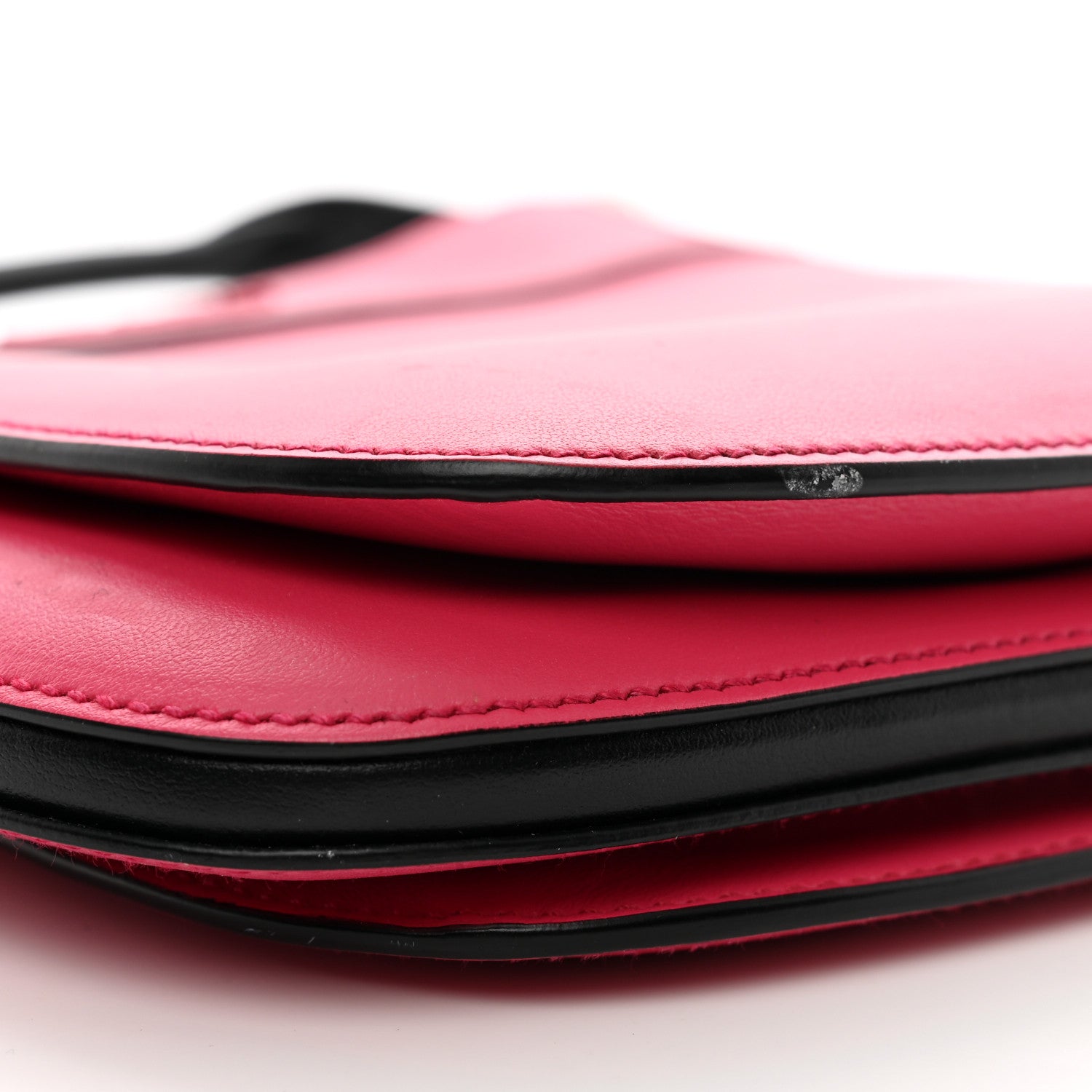 Prada City Calfskin Small Margit Bag Magenta Black 9 of 10