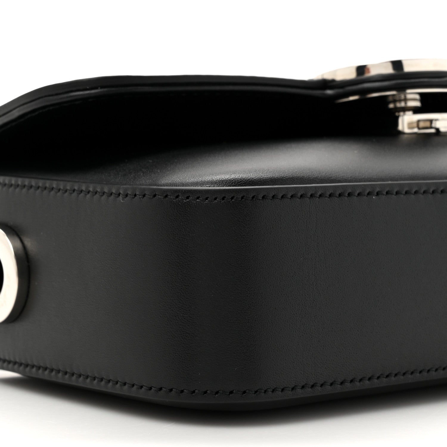 Gucci Senna Calfskin Petite GG Top Handle Shoulder Bag Black 10 of 12