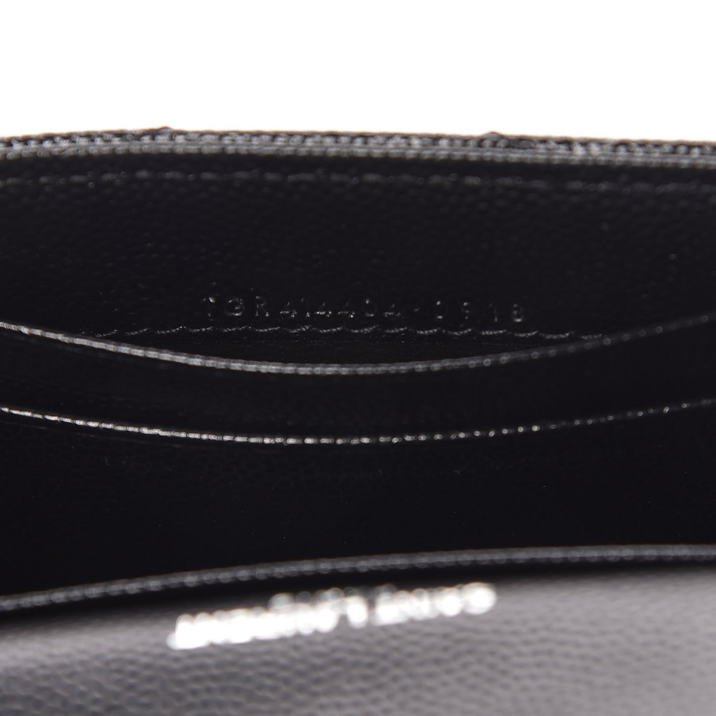 Grain De Poudre Matelasse Chevron Small Monogram Envelope Wallet Black