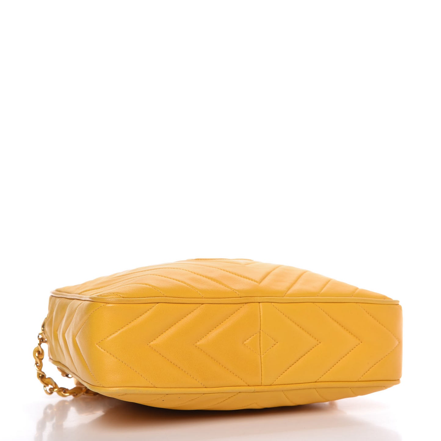 Lambskin Chevron Tassel Camera Case Yellow