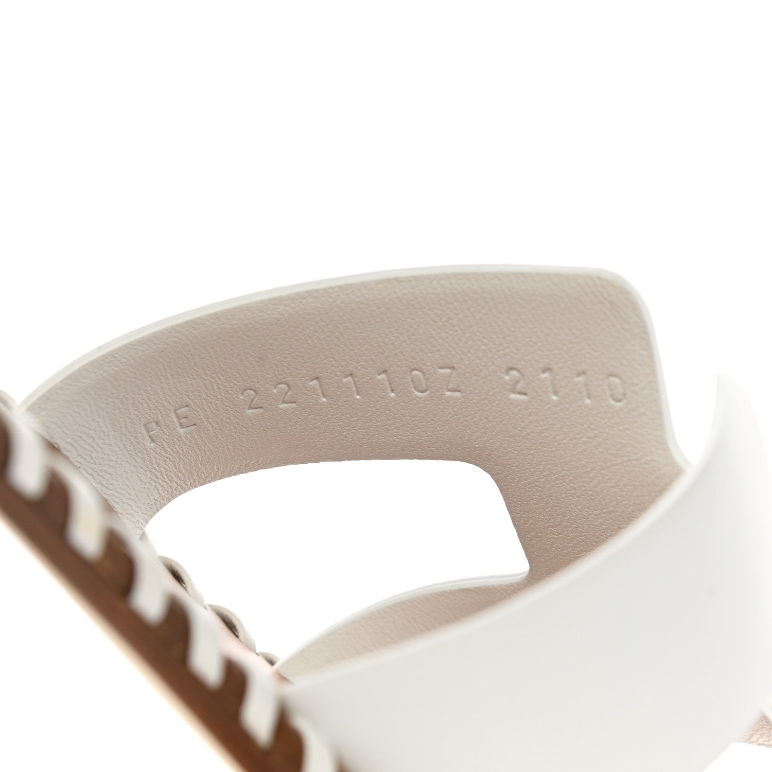 Hermes Calfskin Braided Oran Sandals 40.5 White 8 of 8