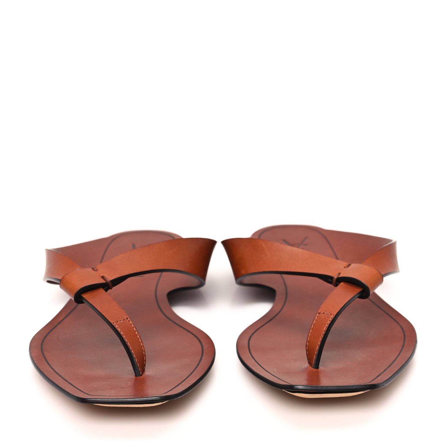 Calfskin Isla Slide Sandals 35.5 New Papaya