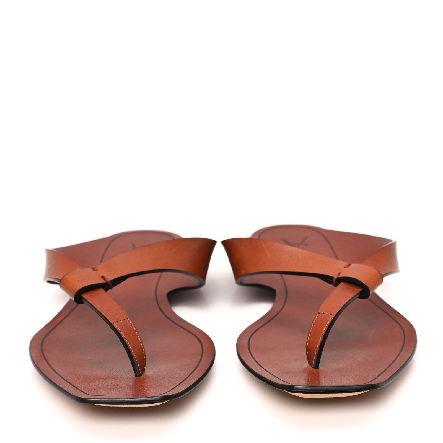 Saint Laurent Calfskin Isla Slide Sandals 35.5 New Papaya 3 of 10