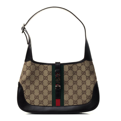 Gucci Monogram Web Small Jackie O Hobo Dark Brown 1 of 4