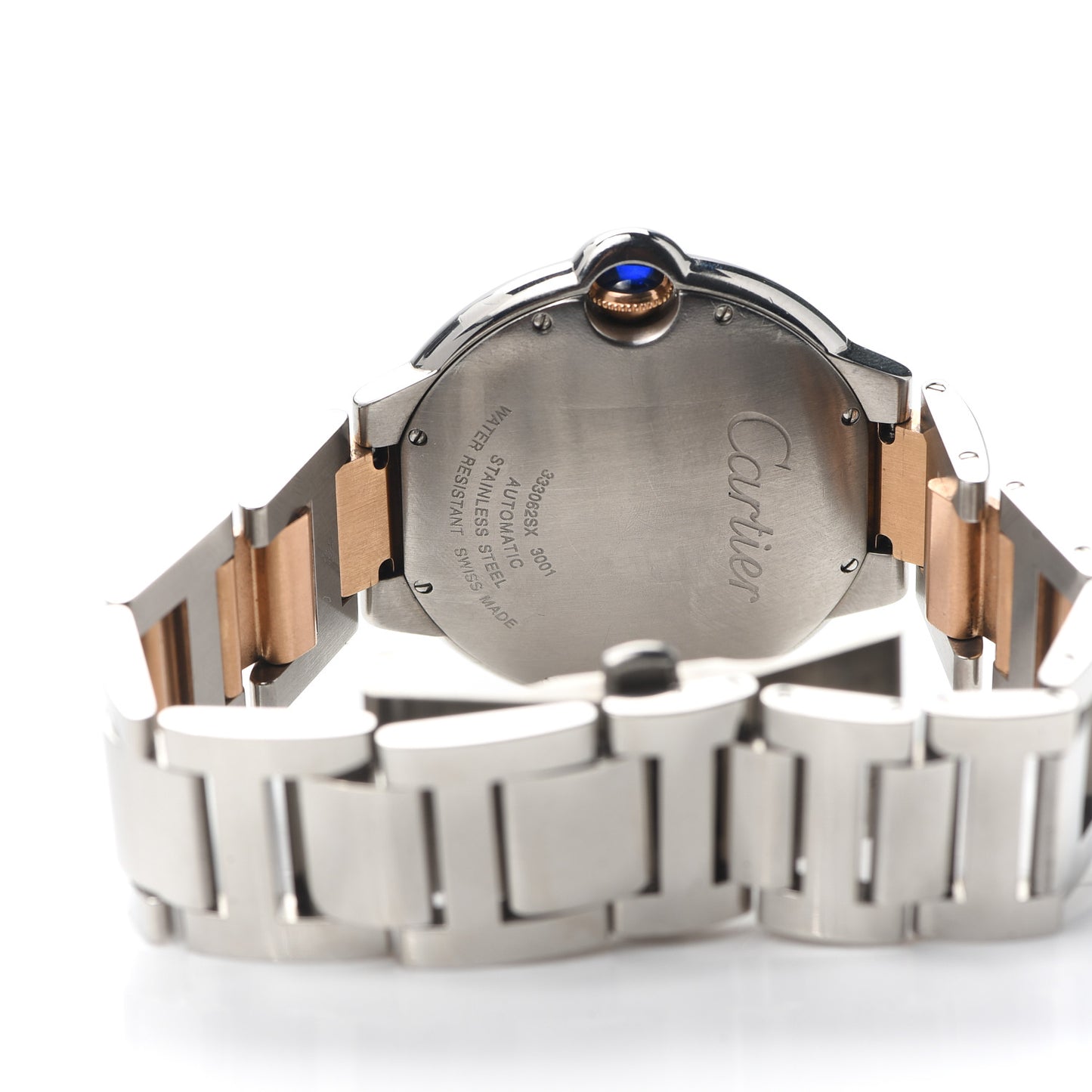 Stainless Steel 18K Pink Gold 42mm Ballon Bleu De Automatic Watch Brown