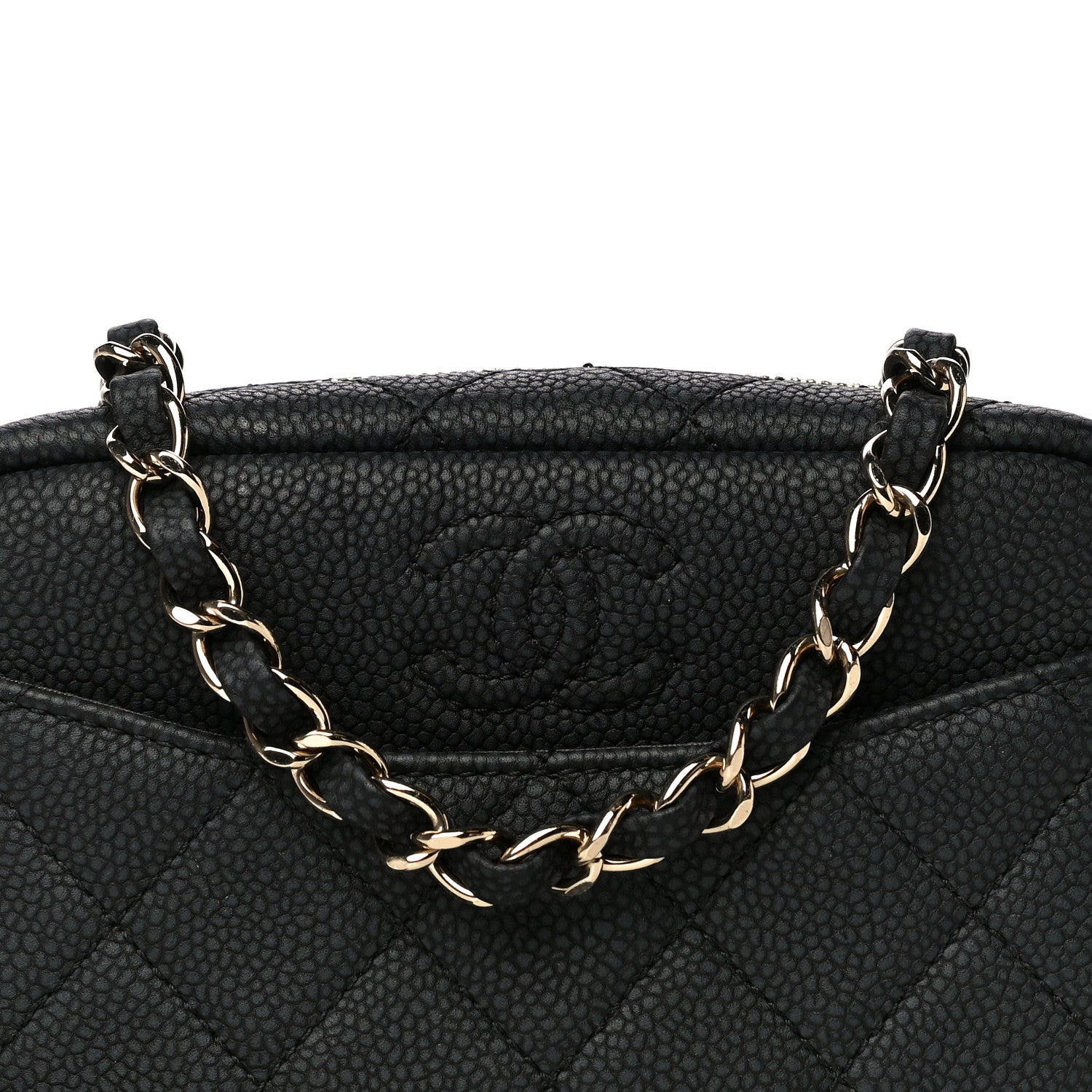 Chanel Iridescent Caviar Quilted Mini Coco Tassel Camera Case Black 8 of 10