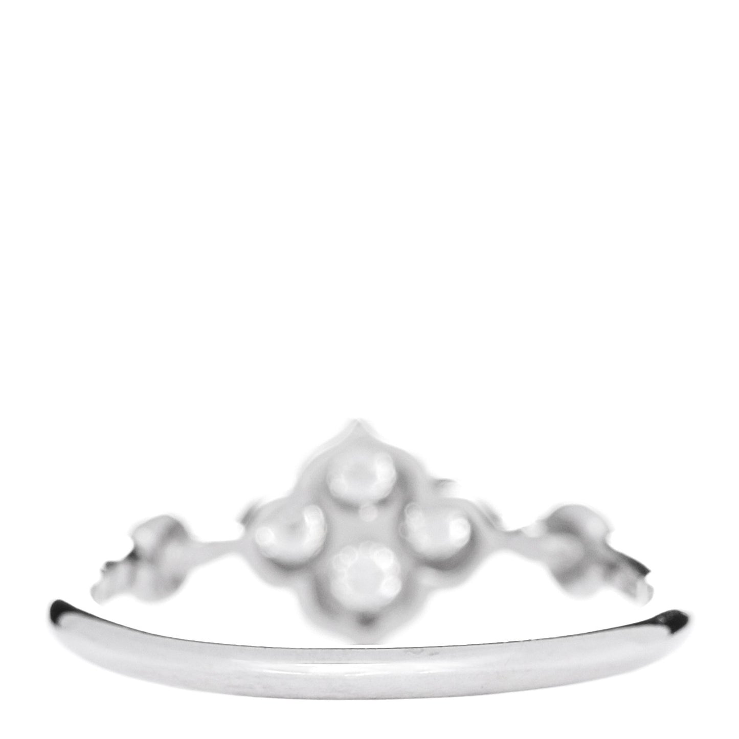18K White Gold Diamond Hindu Floral Ring 47 4