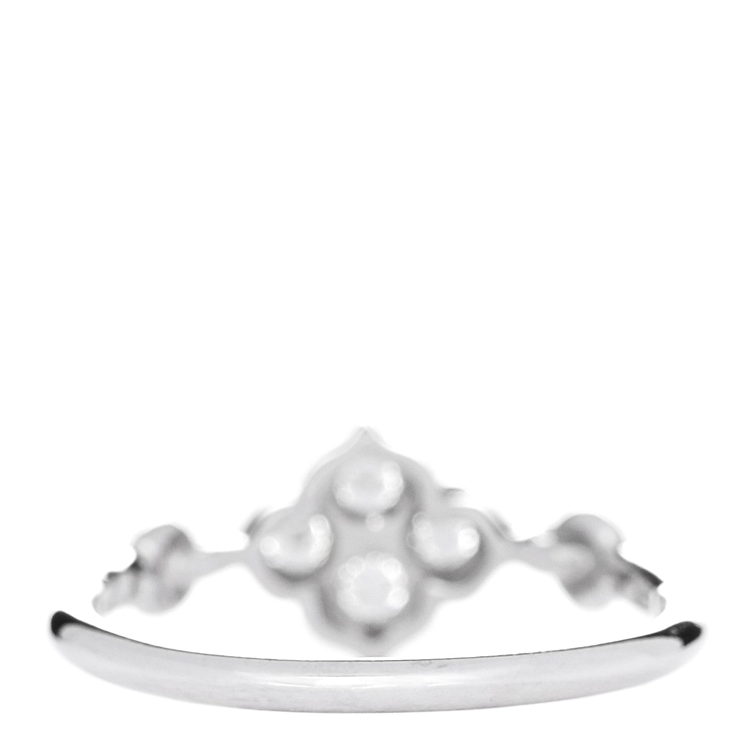 Cartier 18K White Gold Diamond Hindu Floral Ring 47 4 3 of 5