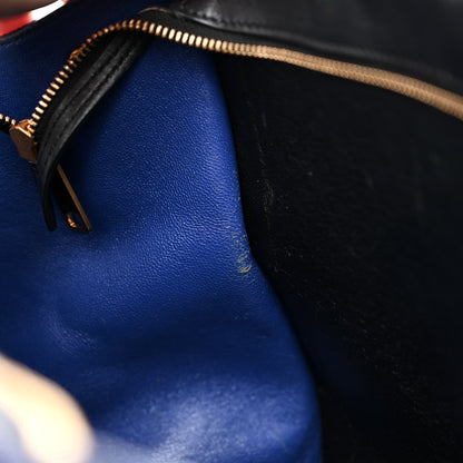Celine Smooth Calfskin Suede Medium Tri-Color Trapeze Indigo 10 of 16