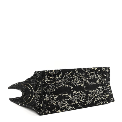 Christian Dior Velvet Jardin d'Hiver Embroidered Large Book Tote Black Gold 4 of 10