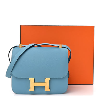 Hermes Epsom Constance 24 Bleu Du Nord 11 of 11