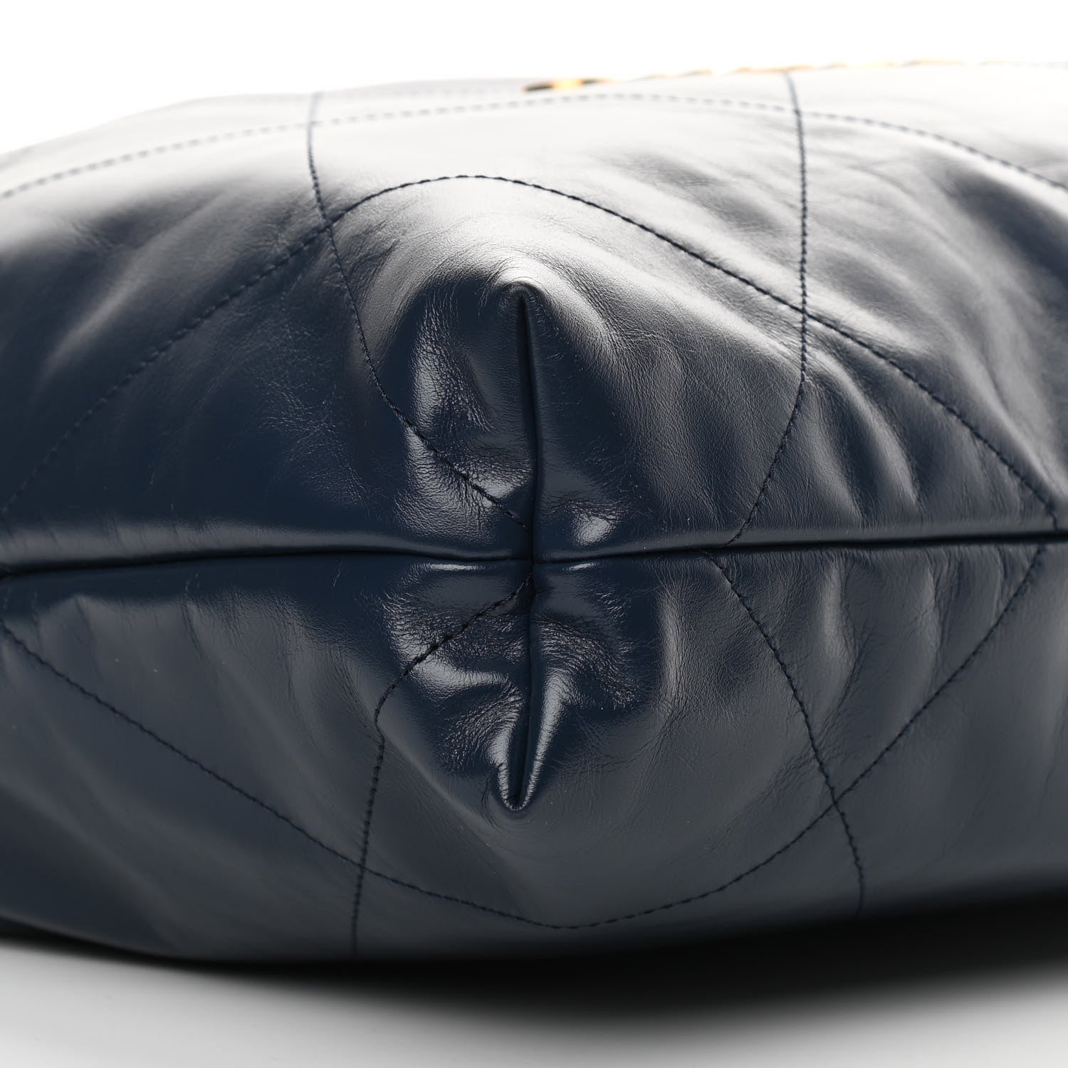 Chanel Shiny Calfskin Quilted Chanel 22 Navy Blue 10 of 12