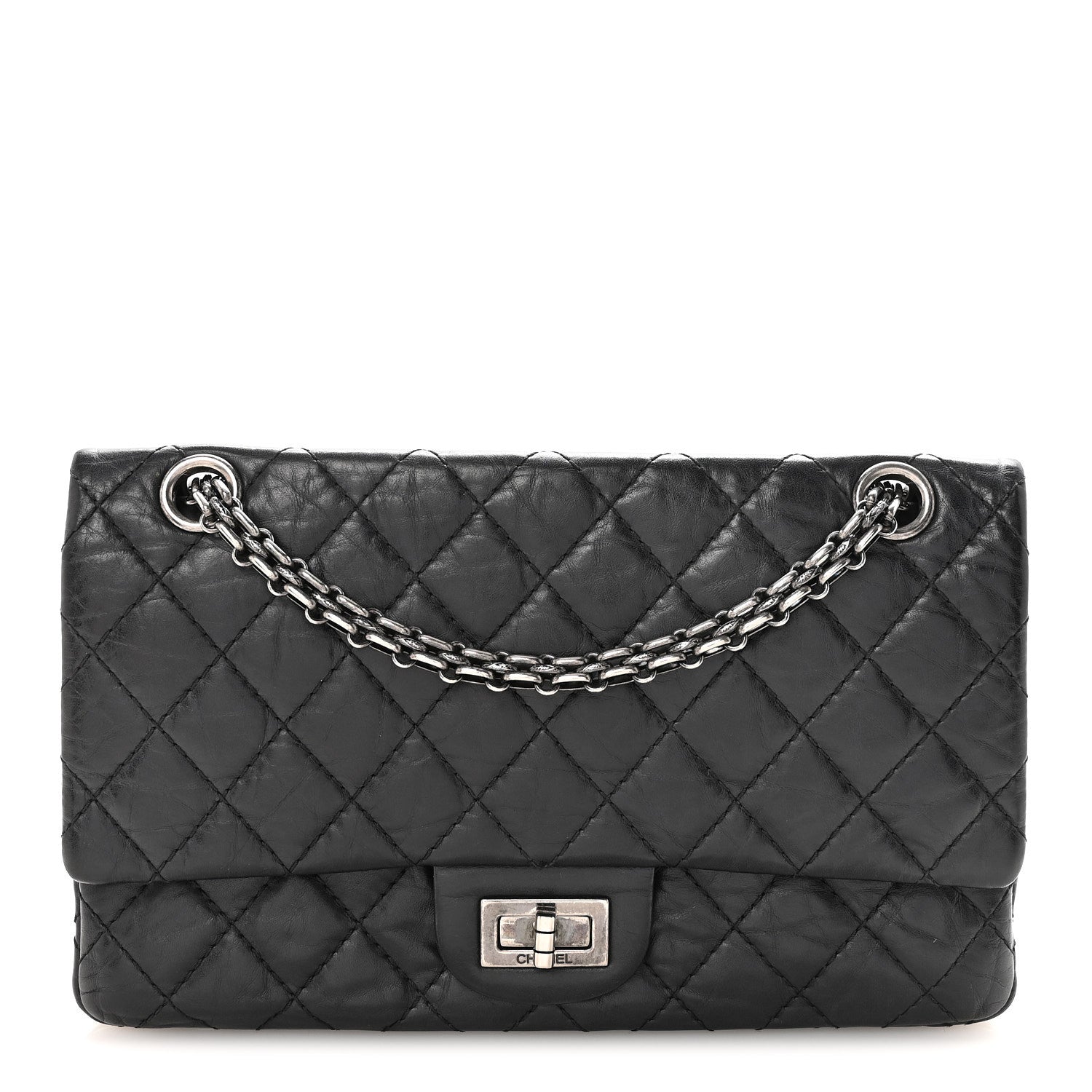 Chanel Aged Calfskin Quilted 2.55 Reissue 225 Flap Black 1 of 10