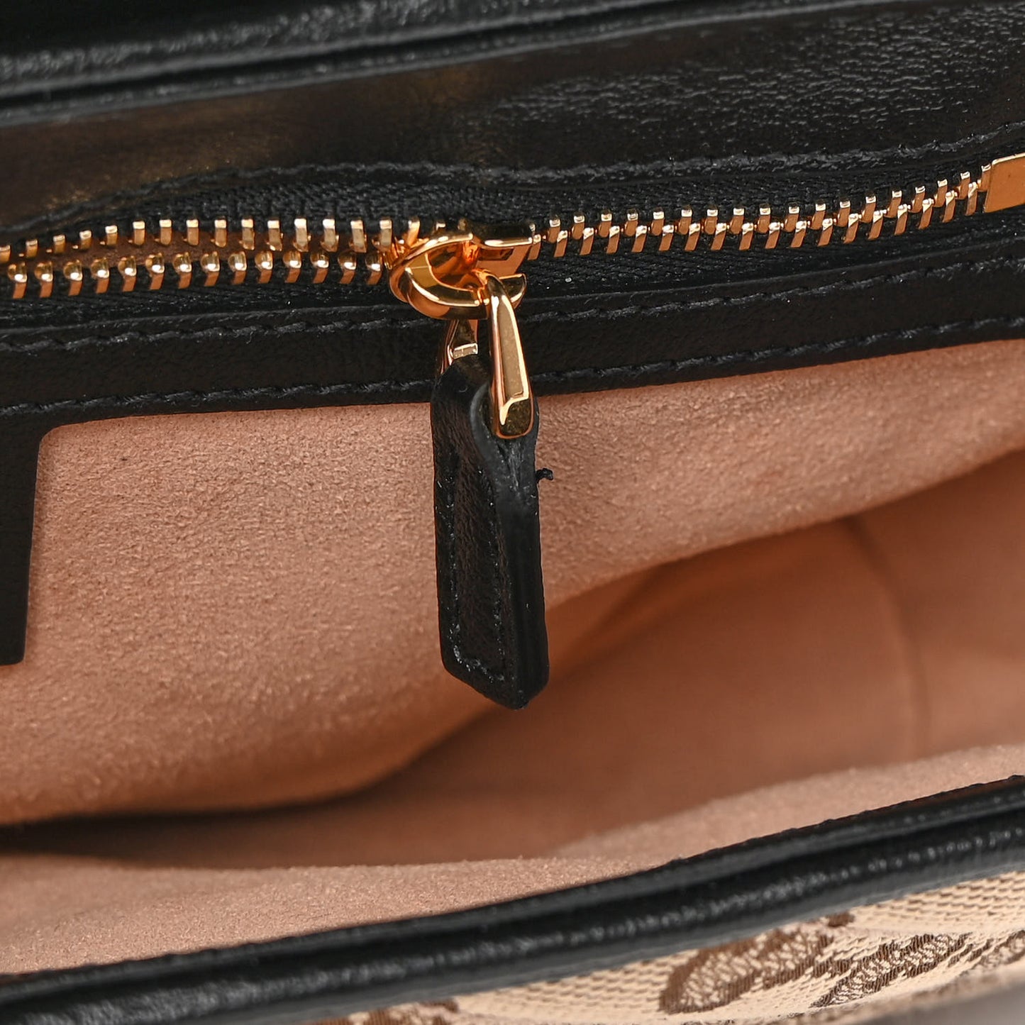 Monogram Matelasse Diagonal Small GG Marmont Shoulder Bag Beige Black