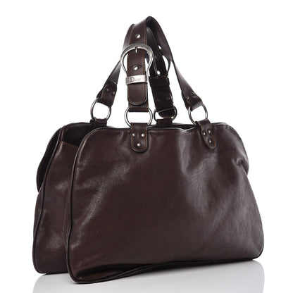 Christian Dior Calfskin Medium Gaucho Double Saddle Bag Brown 3 of 11