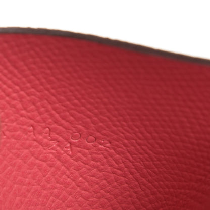 Hermes Epsom Calvi Card Case Rose Azalee 7 of 10
