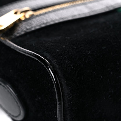 Gucci Suede Patent Web Mini Ophidia Shoulder Bag Black 8 of 14