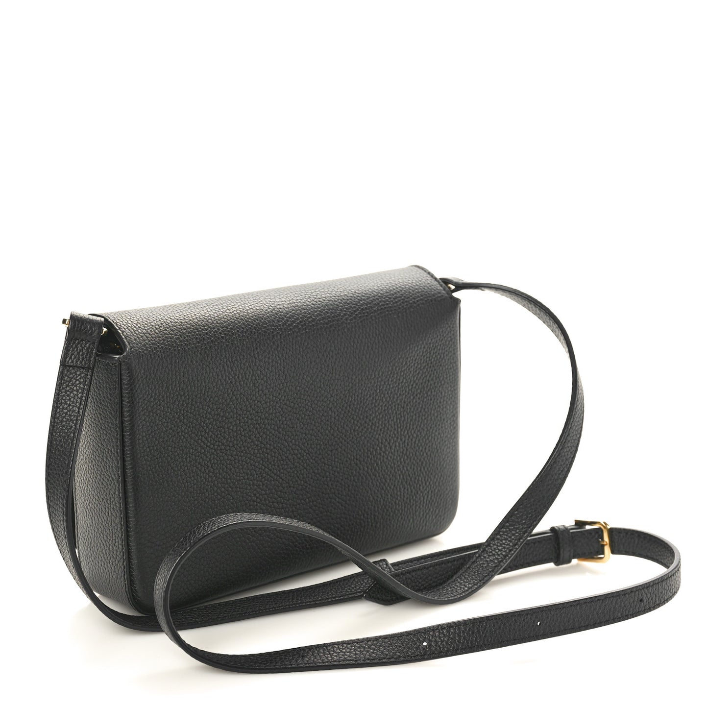 Grainy Calfskin Vintage Check Hampshire Crossbody Black