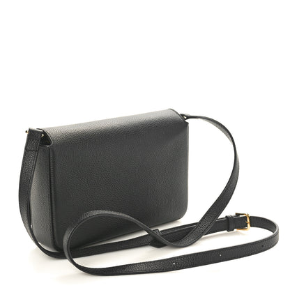 Burberry Grainy Calfskin Vintage Check Hampshire Crossbody Black 2 of 9