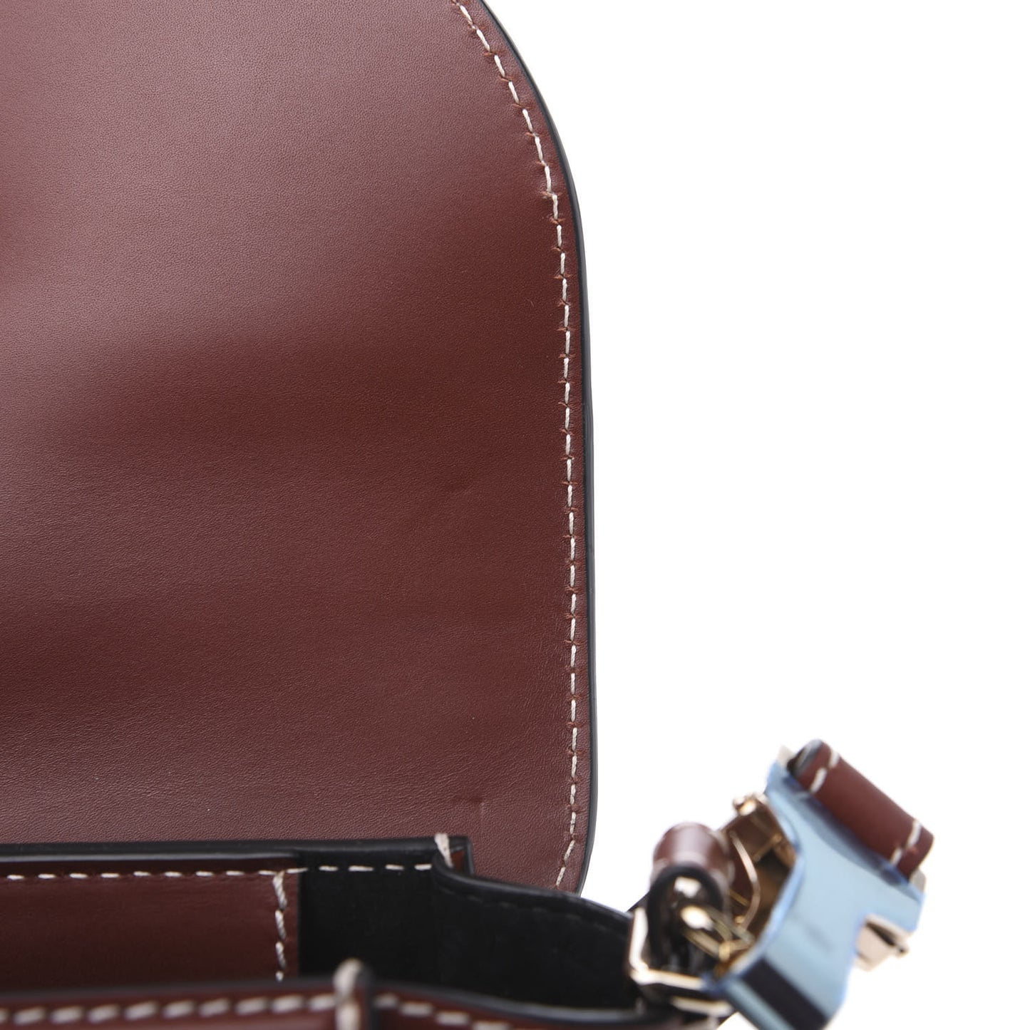 Canvas Snakeskin PS11 Small Saddle Bag Ecru Russet