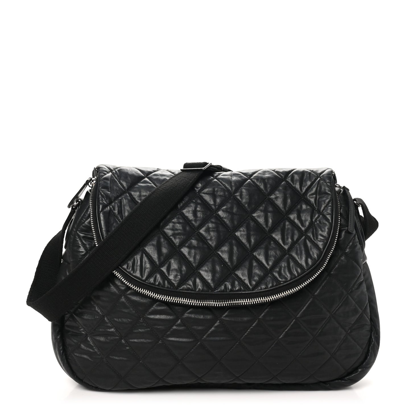 Nylon Quilted XL Coco Cocoon Messenger Black
