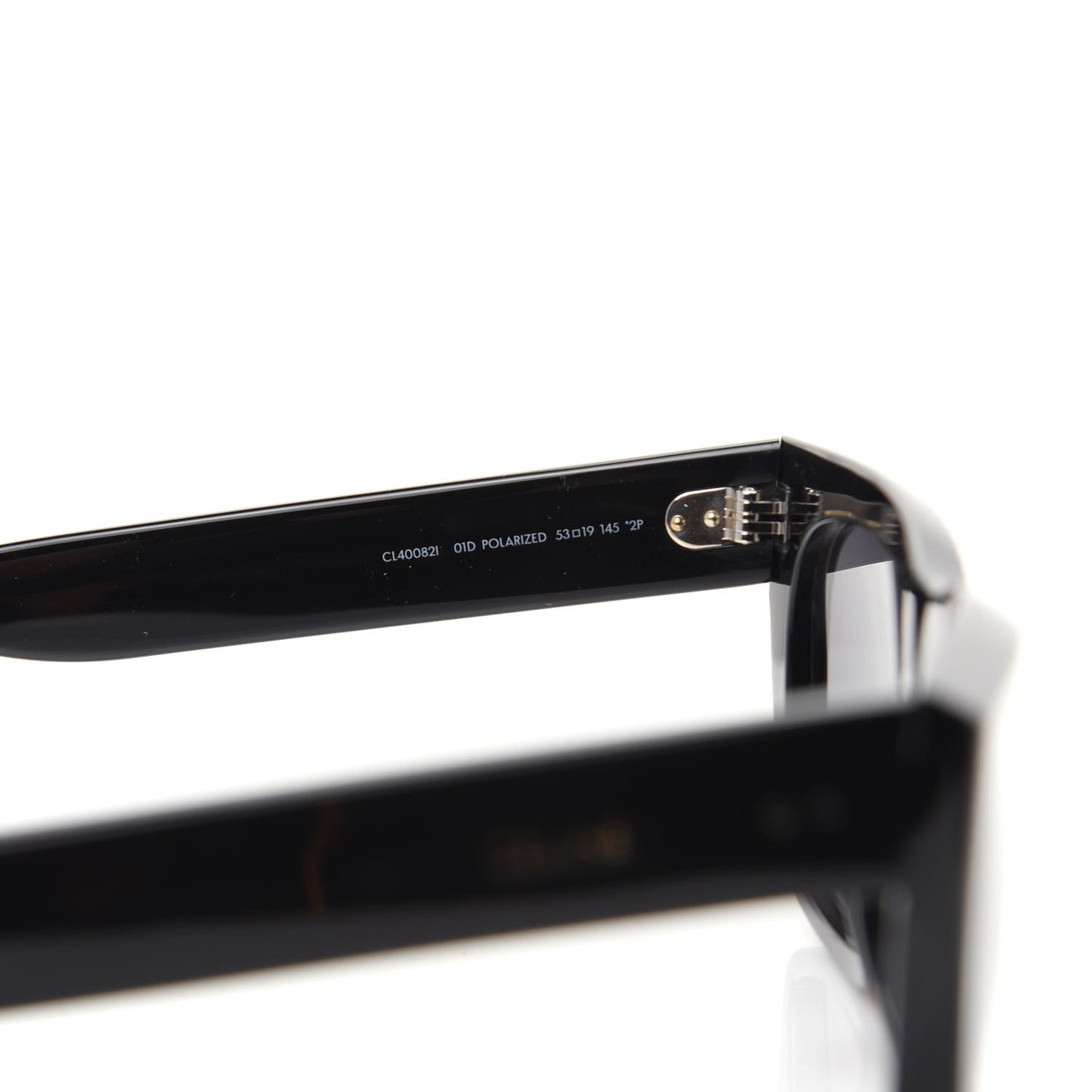 Acetate Polarized Rectangular Sunglasses CL40082I Black