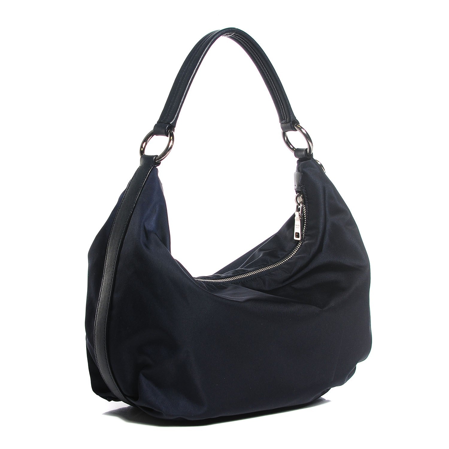 Prada Tessuto Nylon Hobo Blue 3 of 10