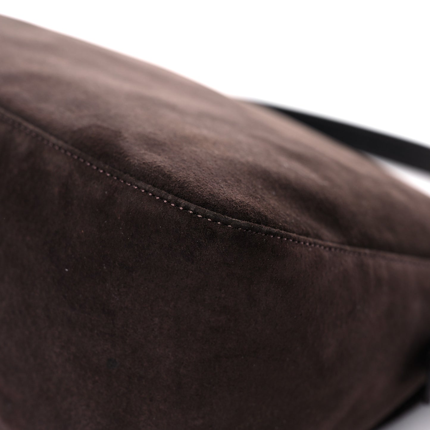 Suede Calfskin Mama Baguette Brown