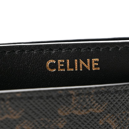 Celine Triomphe Canvas Card Holder Black 6 of 9